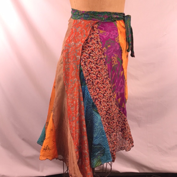 Shop Therapy silk wrap skirt, size S - Picture 4 of 9